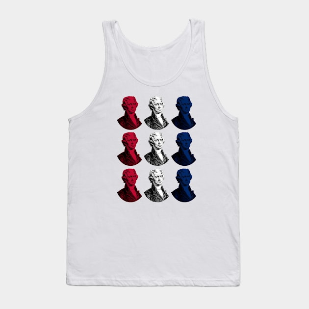 President Thomas Jefferson - Red, White, and Blue Tank Top by warishellstore